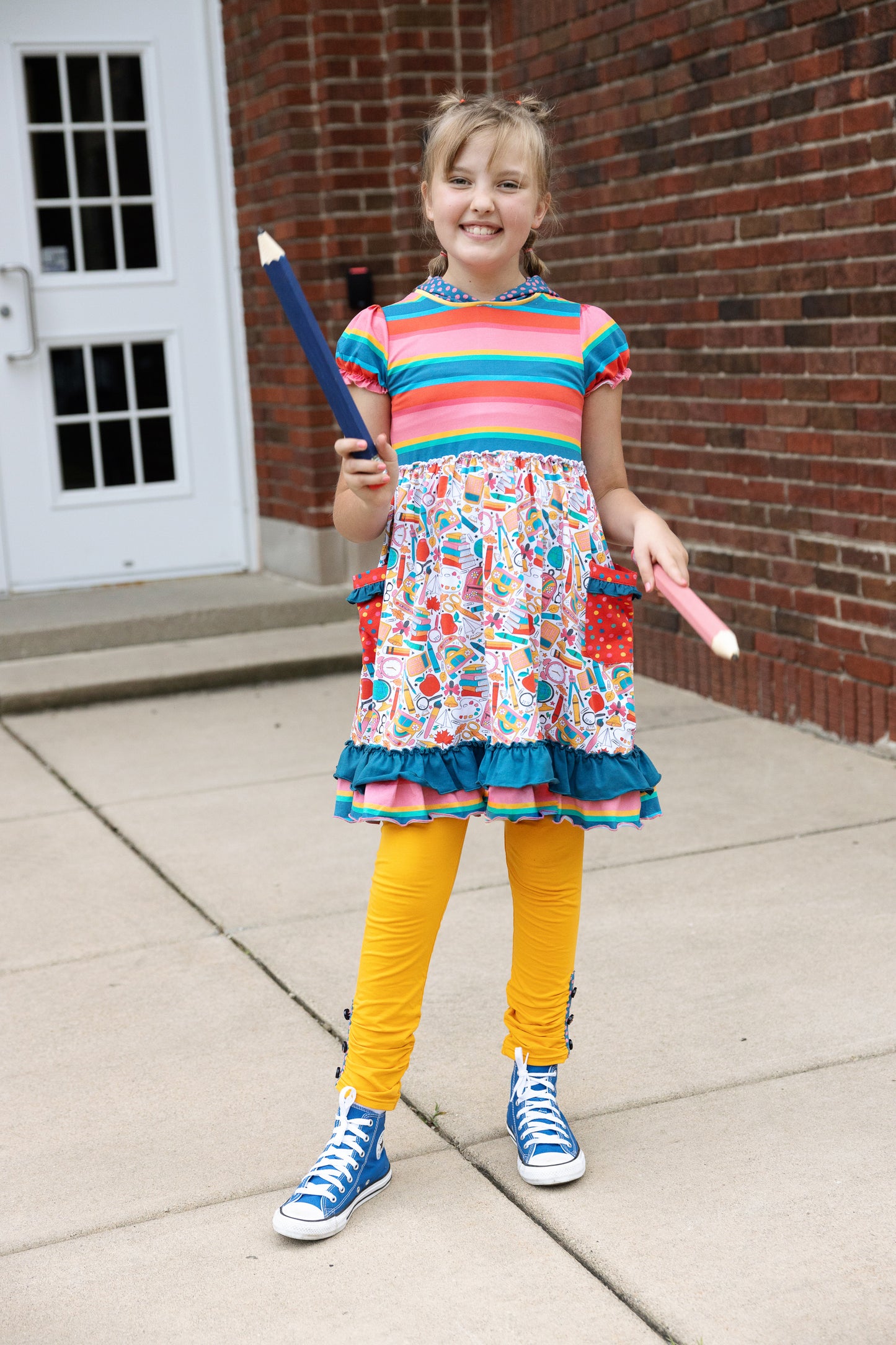 Sunny School Bus Leggings