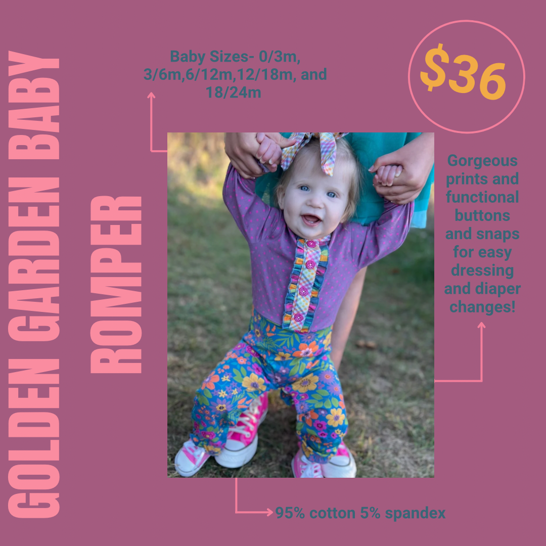 Golden Garden Baby Romper