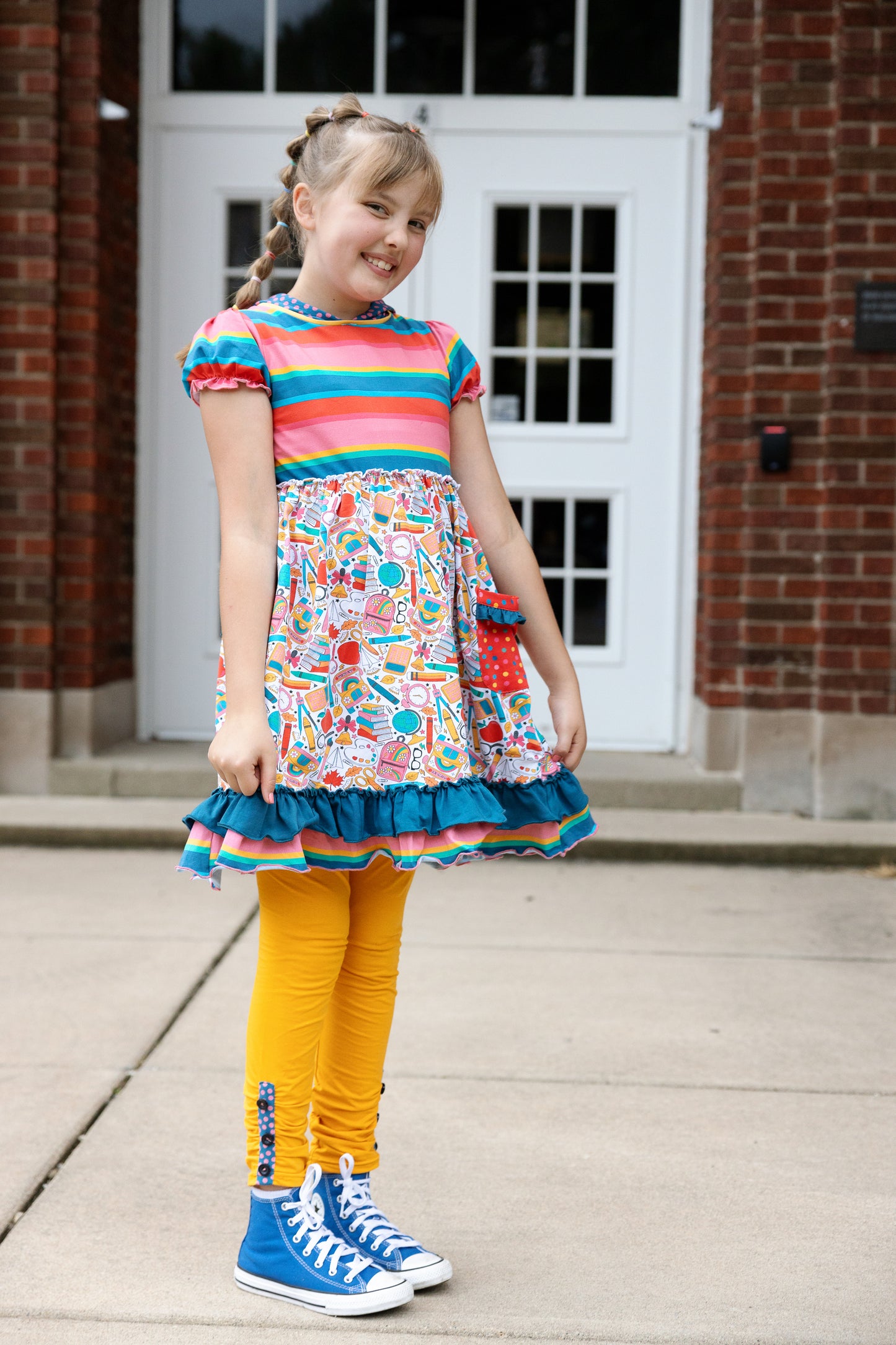 Sunny School Bus Leggings