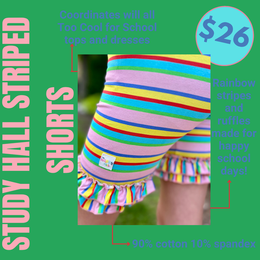 Study Hall Striped Shorts
