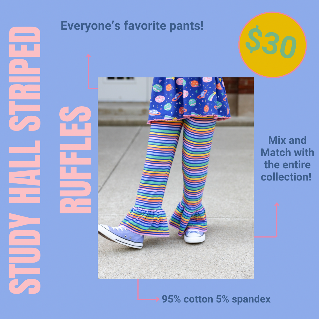 Study Hall Striped Ruffles