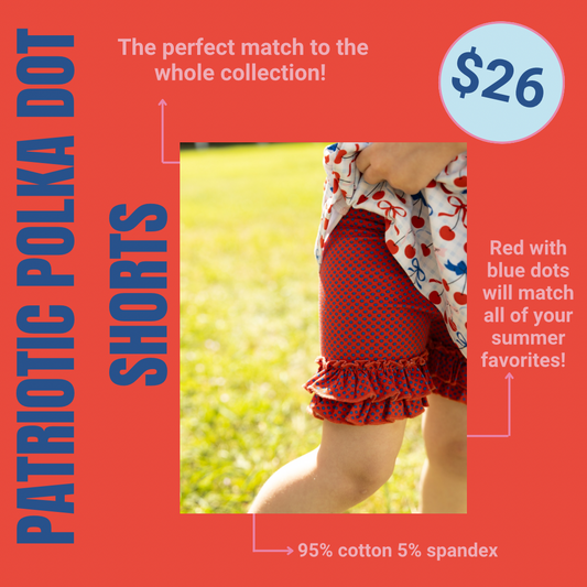 Patriotic Polka Dot Shorts