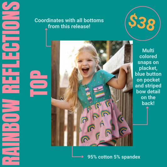 Rainbow Reflections Top
