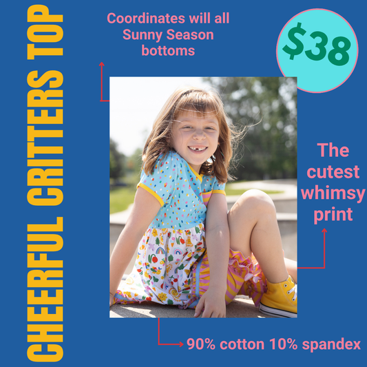 Cheerful Critters Top