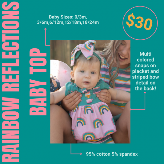 Rainbow Reflections Baby Top