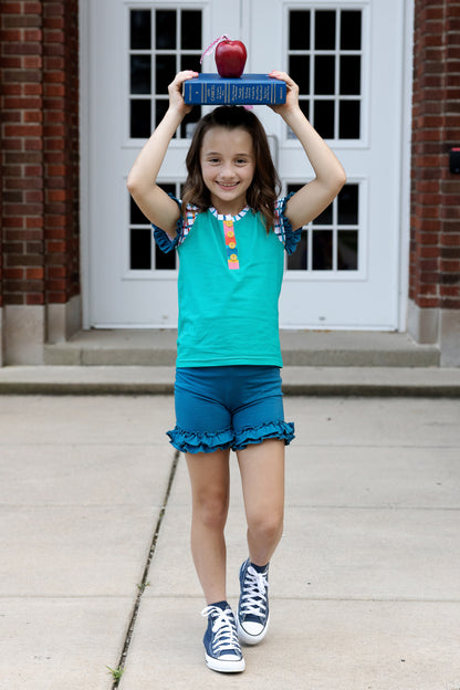 Brilliant and Brave Blue Shorts