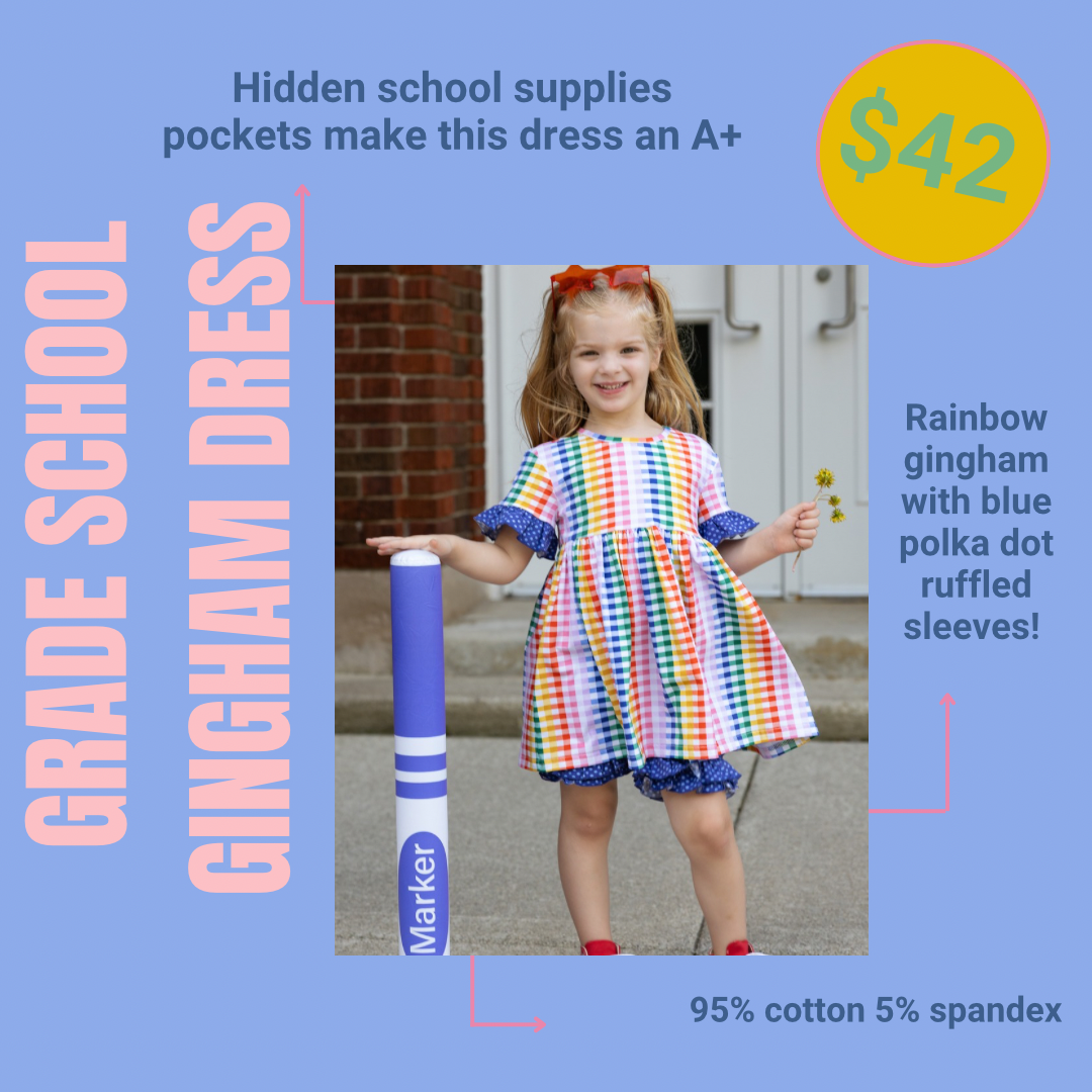 Grade School Gingham Dress